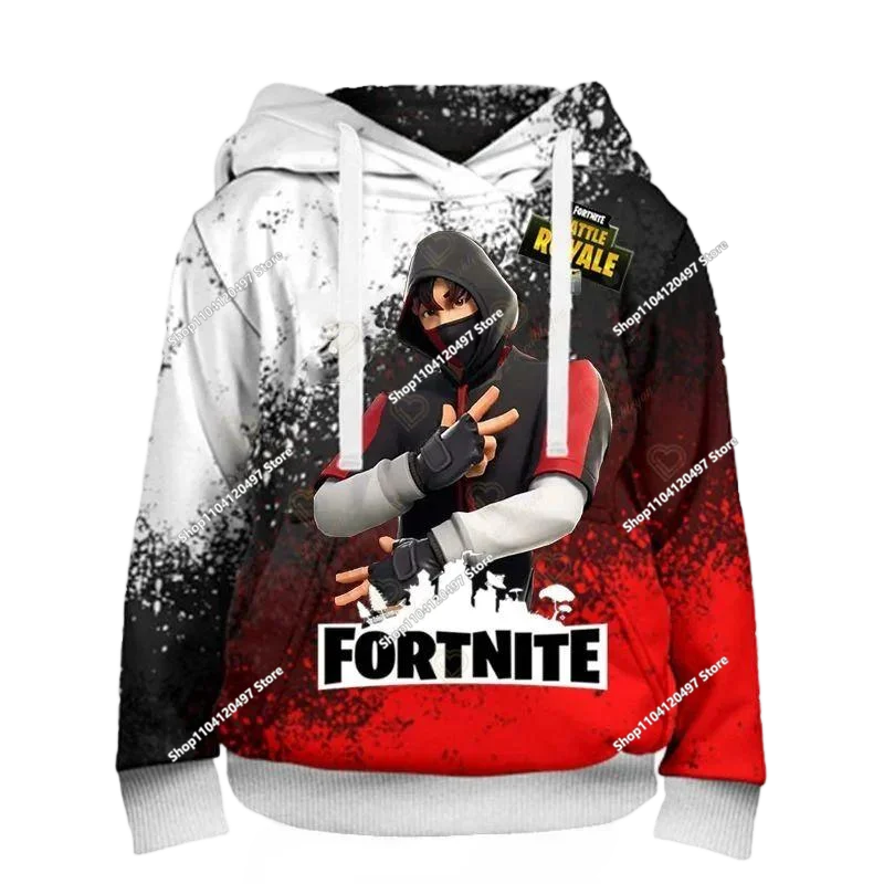 Sudaderas con capucha para niños Anime Harajuku Fortnite Cosplay Sudadera con capucha sudaderas con capucha primavera otoño ropa para niños Tops