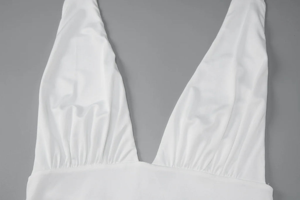 Conjunto de Vestido de 2 Piezas para Mujer Tuularose, Top Sexy con Cuello Halter y Falda con Tiras, Conjunto Elegante para Fiesta de Verano