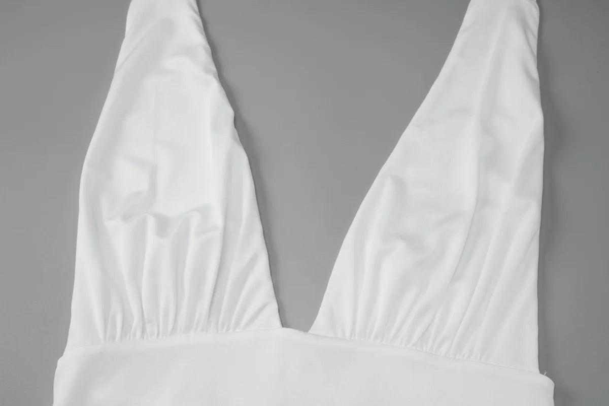 Conjunto de Vestido de 2 Piezas para Mujer Tuularose, Top Sexy con Cuello Halter y Falda con Tiras, Conjunto Elegante para Fiesta de Verano