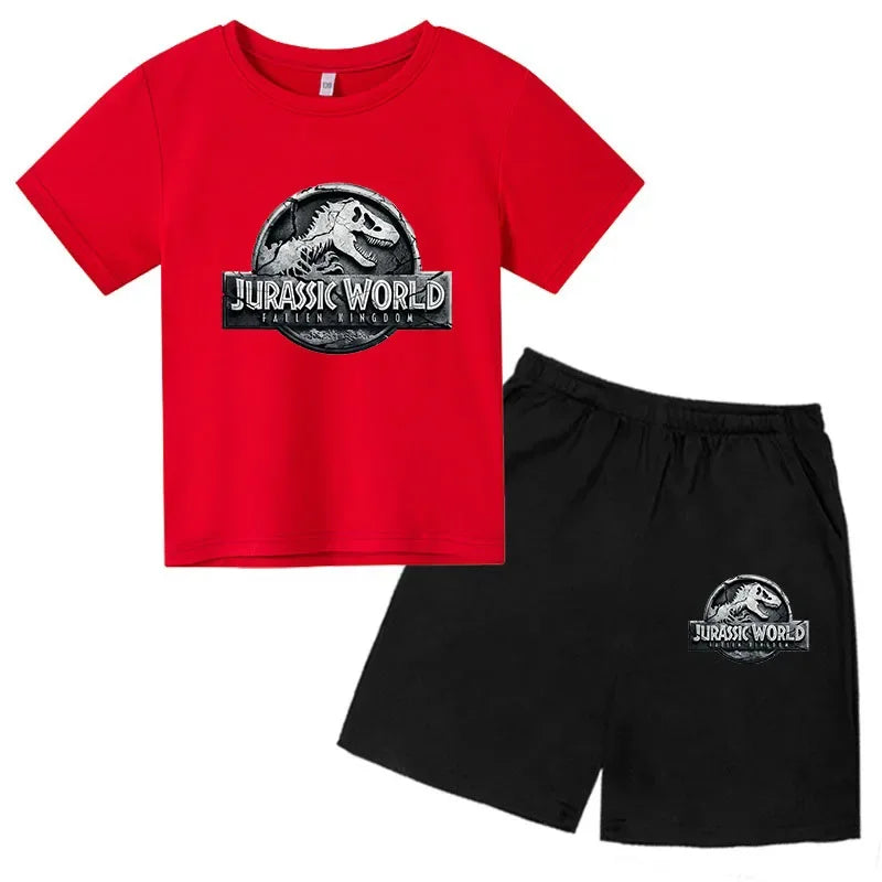 Conjunto de 2 Piezas de Camiseta de Manga Corta y Pantalones Cortos de Verano para Niños, Ropa de Marca de Lujo con Estampado Deportivo, Chándal Informal de Moda para Niños y Niñas