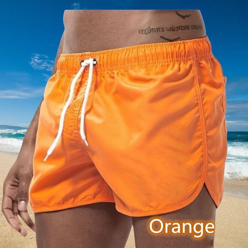 Traje de Baño para Hombre, Verano 2026, Shorts de Playa, Marca de Moda, Sexy, Cintura Baja, Transpirable, para Surf