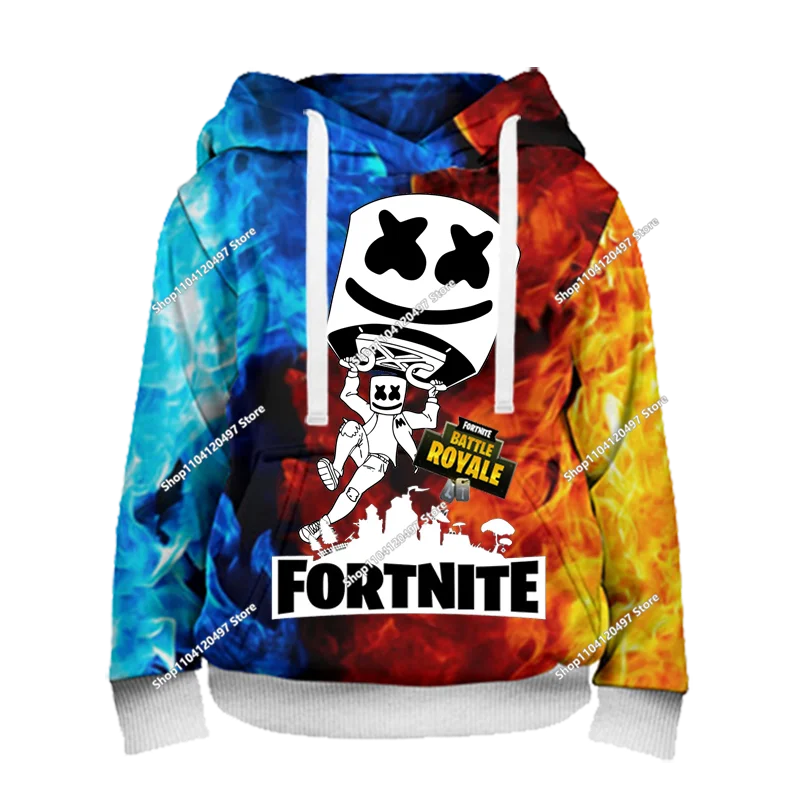 Sudaderas con capucha para niños Anime Harajuku Fortnite Cosplay Sudadera con capucha sudaderas con capucha primavera otoño ropa para niños Tops