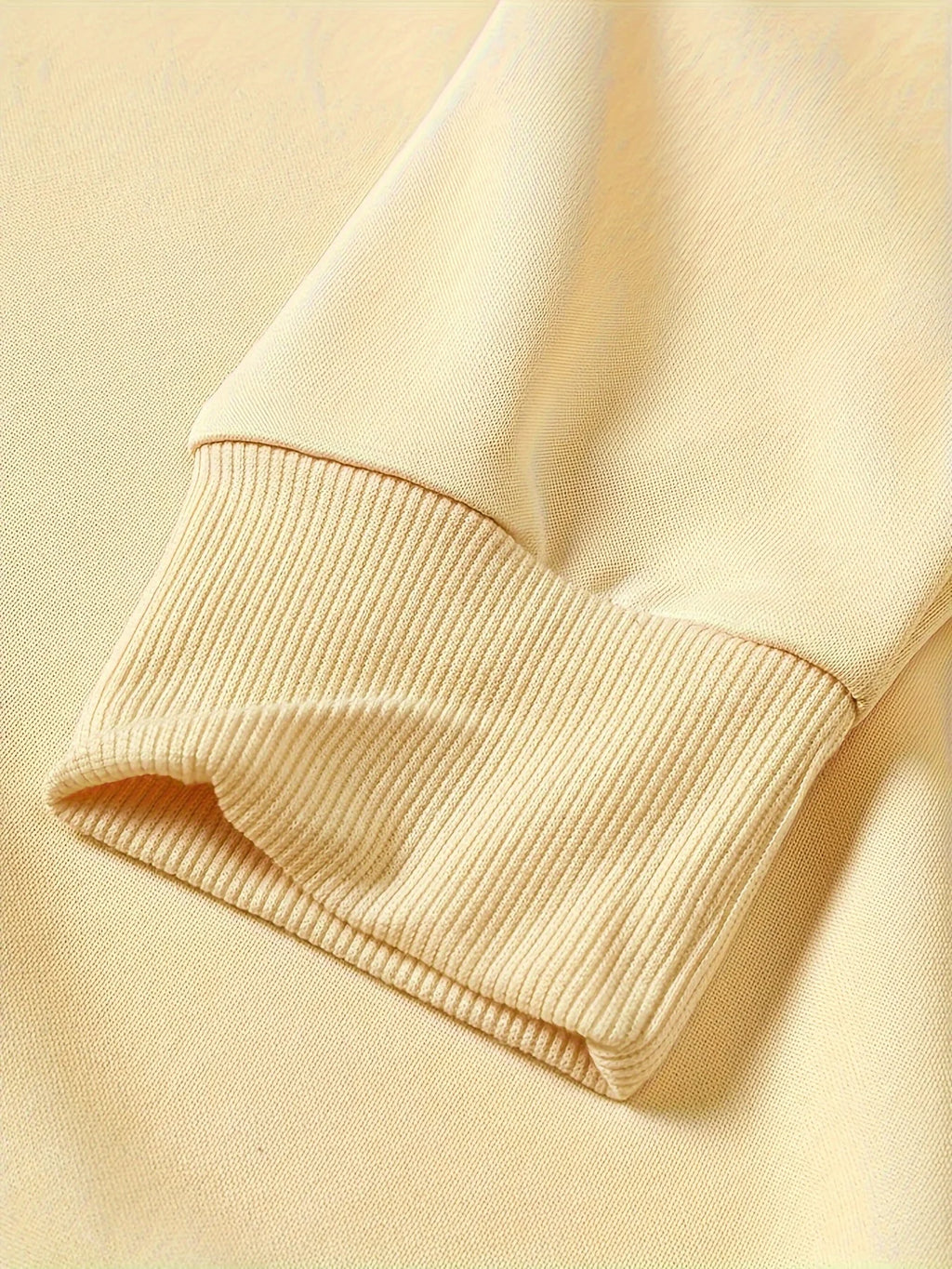 Sudadera holgada informal de otoño e invierno para hombre, sudadera clásica de manga larga con estampado geométrico de montaña y color beige a la moda