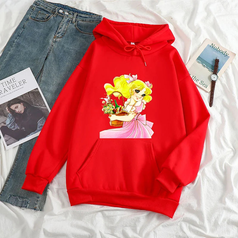 Ropa Vintage con capucha para mujer, sudaderas con capucha de moda Harajuku, sudadera con dibujos de dulces de los años 90, jerséis con capucha para mujer 2022