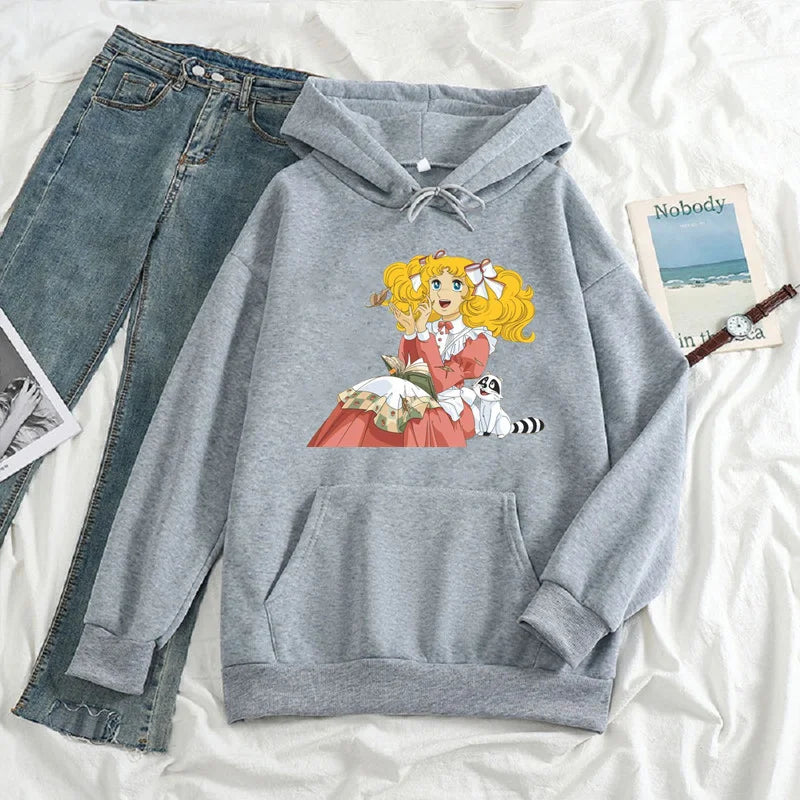 Ropa Vintage con capucha para mujer, sudaderas con capucha de moda Harajuku, sudadera con dibujos de dulces de los años 90, jerséis con capucha para mujer 2022