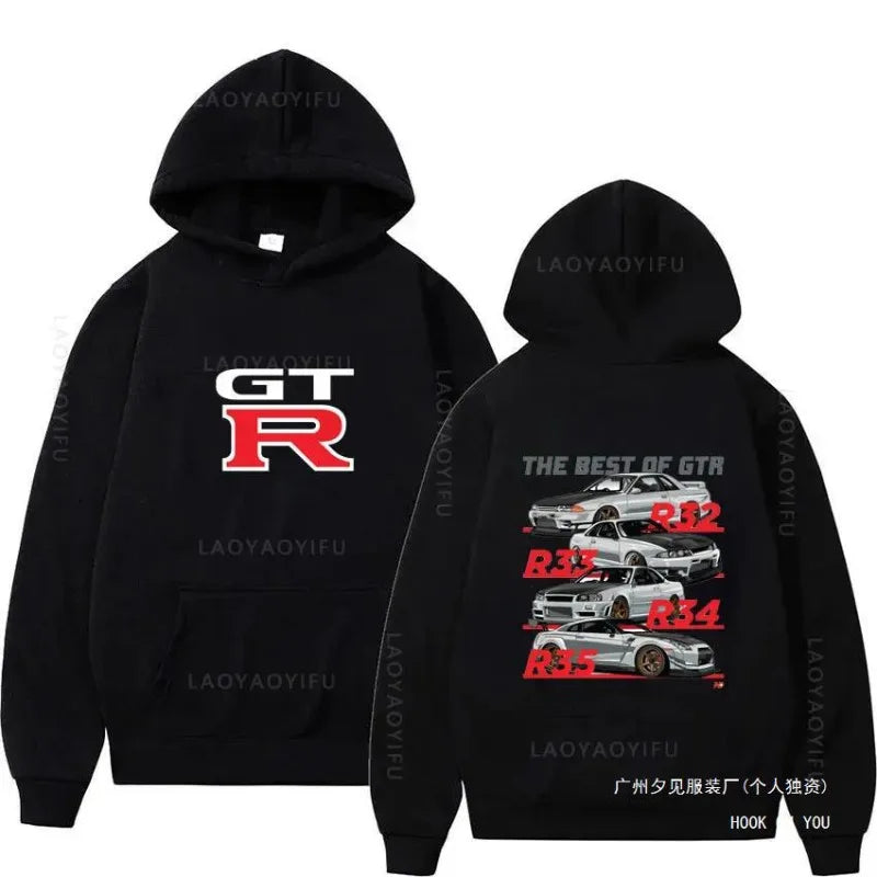 Sudadera GTR Skyline R34 Hombre - Estilo Urbano Cyberpunk