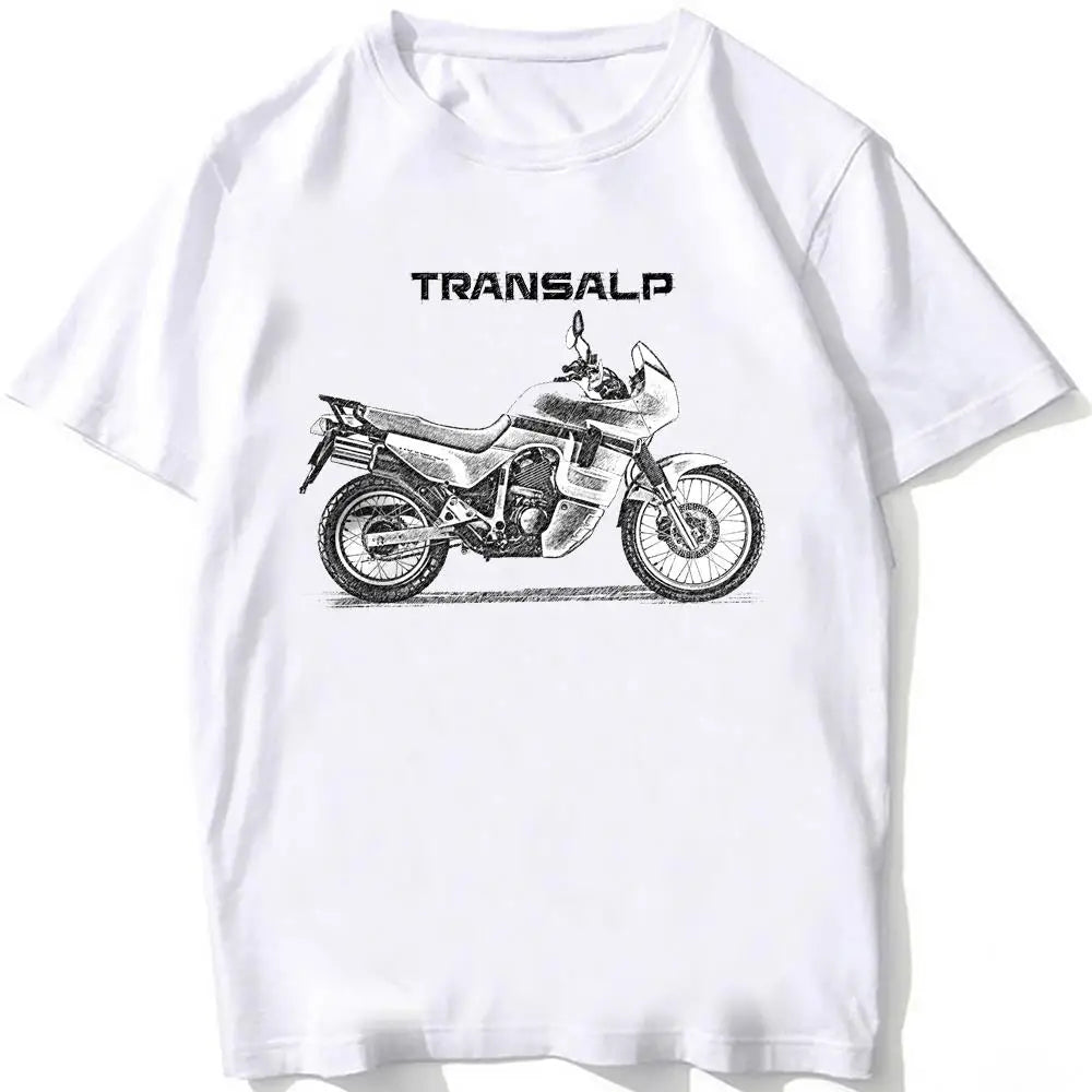 2025 nuevo Transalp XL750 motocicleta Montaña camiseta hombres manga corta Cool Boy Casual Tops Japón Moto deporte leyenda camisetas