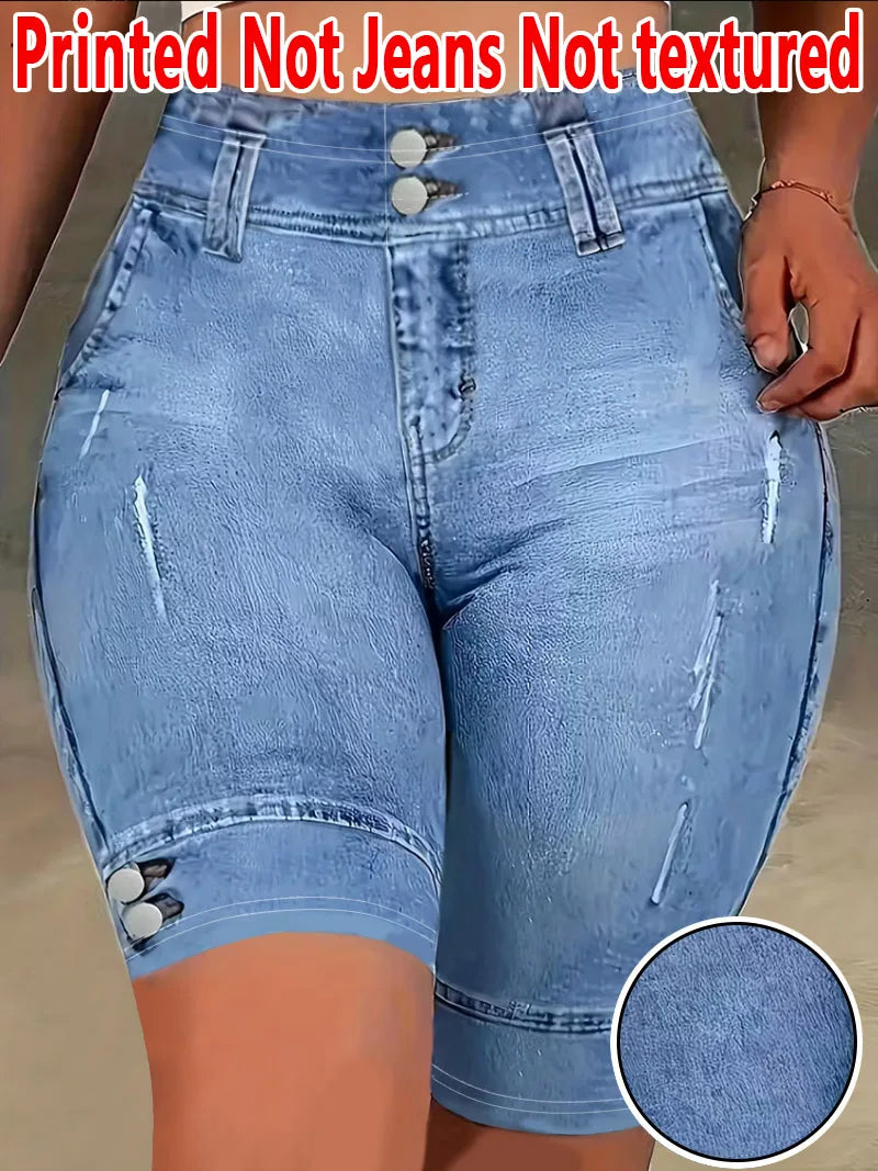 2127 [Leggings Estampados - No son de Tela Imitación Vaquera] Leggings Estampados Sin Textura - Tela No Imitación Vaquera