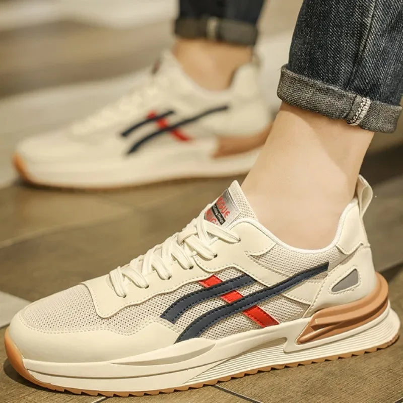 Zapatillas de deporte transpirables para hombre, zapatos informales con cordones para correr, tenis, baratos, liquidación, envío gratis