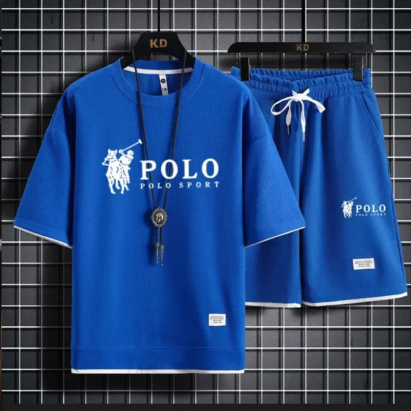 Conjunto Deportivo Hombre de 2 Piezas | Camiseta Transpirable y Shorts para Running, Fitness y Verano