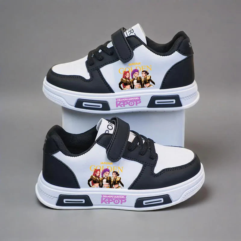 Zapatos informales para niños, zapatillas de deporte KPop Demon Hunters para niños, zapatillas deportivas antideslizantes para niñas, zapatos para caminar para niños pequeños, talla 21-37