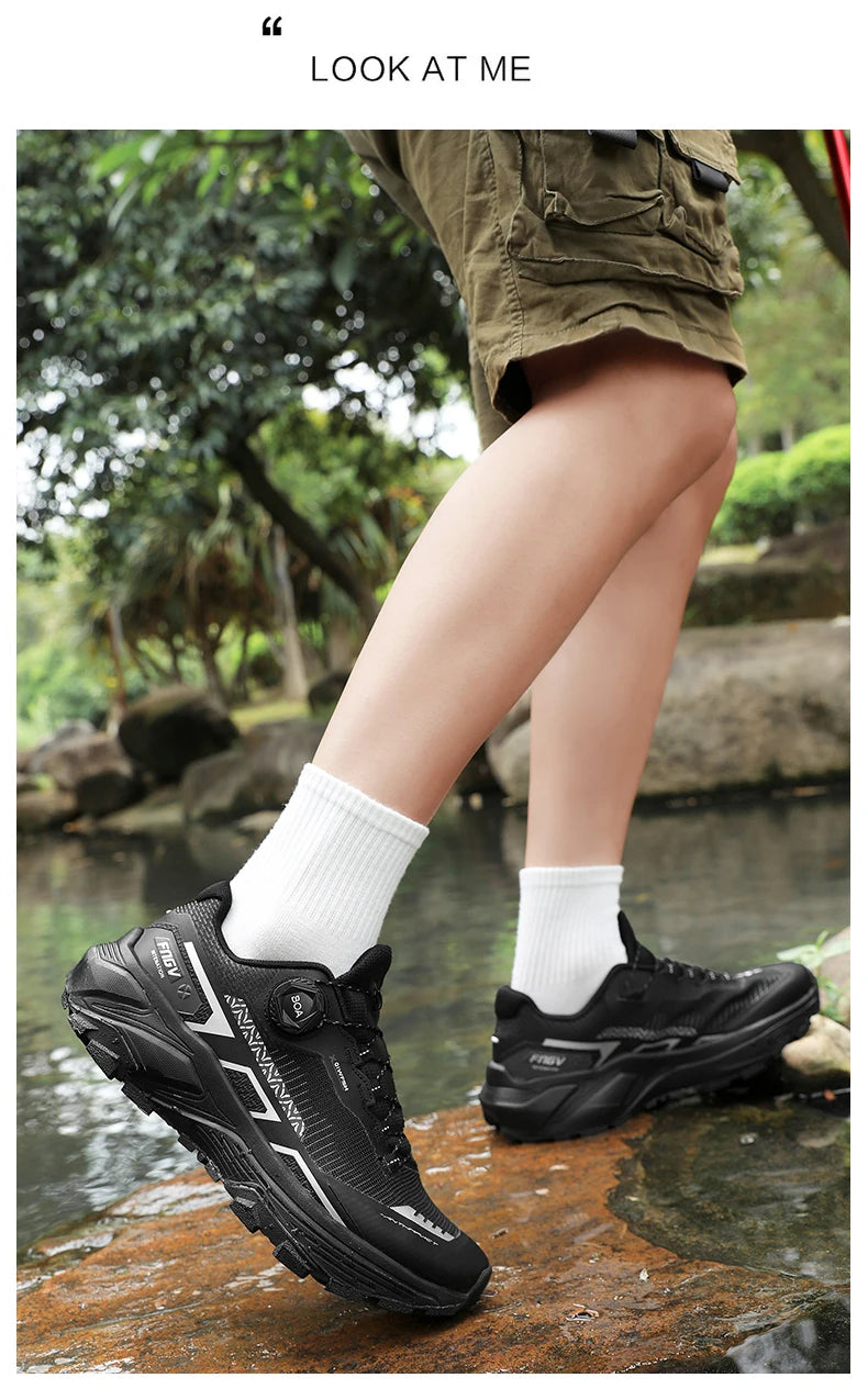 Zapatos de senderismo al aire libre con estilo para hombre, zapatillas de senderismo resistentes con forro cálido de felpa para calzado masculino de invierno
