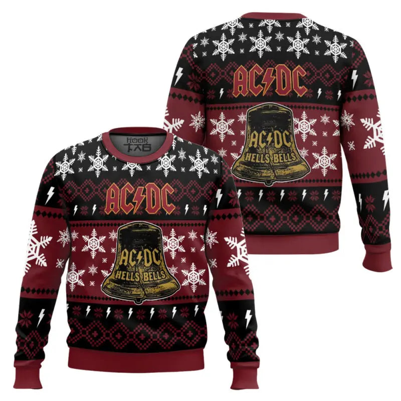 ACDC-suéteres navideños feos para hombre, jersey divertido para fiesta navideña, banda joven Angus, suéteres de Navidad de talla grande, regalo de Navidad 2026