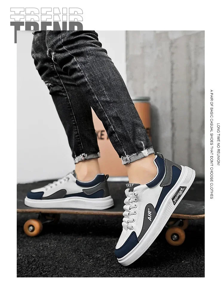 2025 casuales al aire cordones estilo coreano viaje juvenil zapatos de fondo plano para hombres transpirable shoe