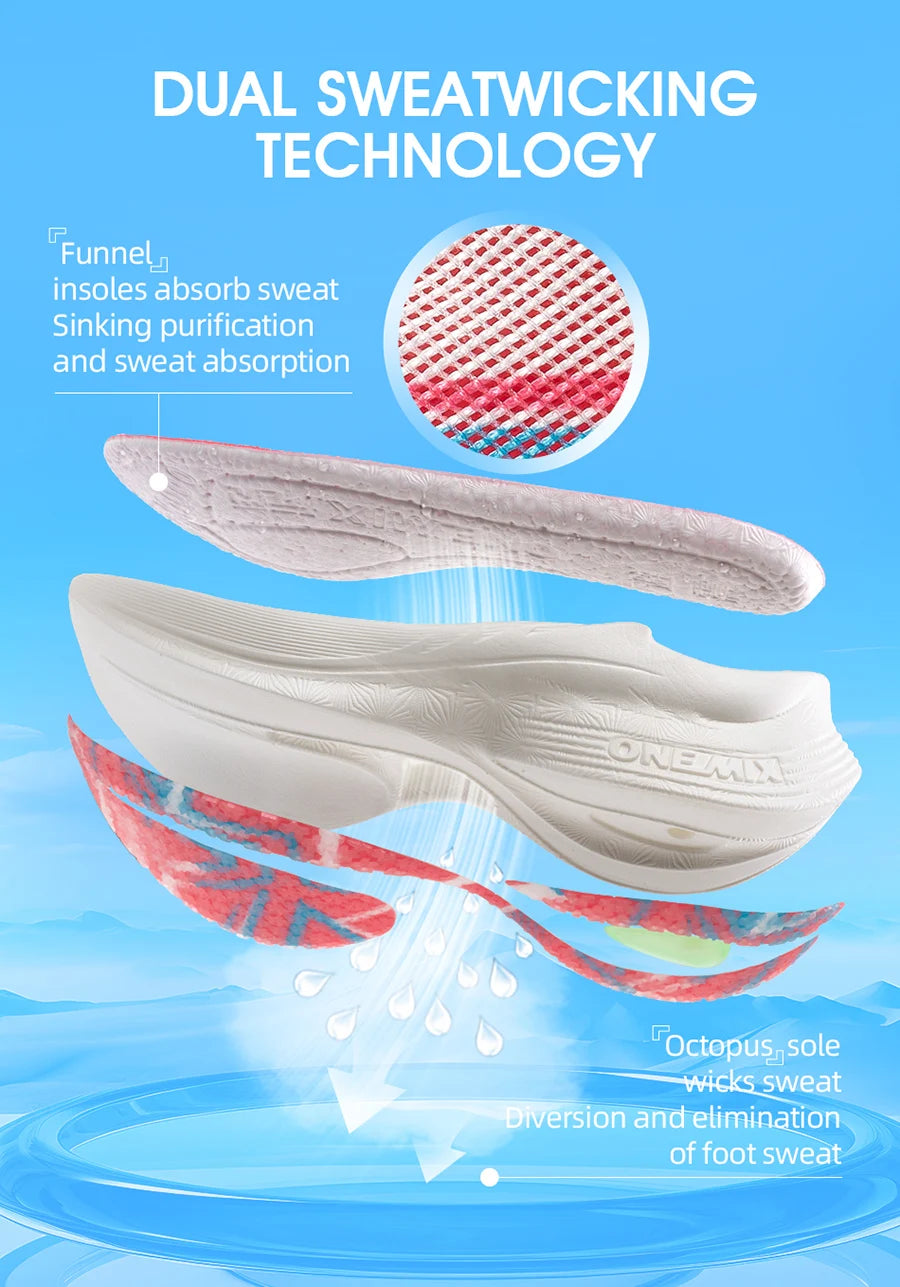 ONEMIX-zapatillas para correr para maratón, placa de carbono, prueba profesional, soporte estable para zapatillas de deporte ultraligeras que absorben los golpes, novedad de 2025