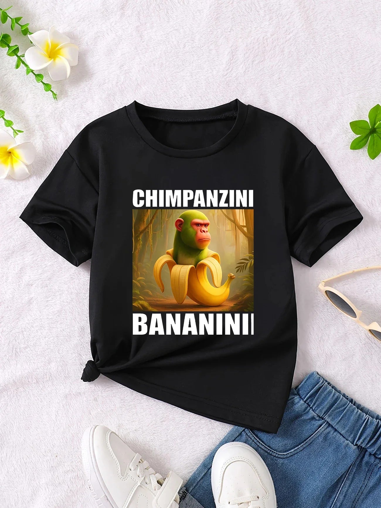 Y2k-Camiseta italiana con animales de Brainrot para niños y niñas, camisetas de manga corta de Tung Tung Sahur, camiseta bonita con meme divertido, ropa de verano
