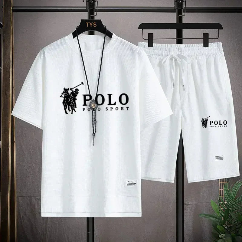 Conjunto Deportivo Hombre de 2 Piezas | Camiseta Transpirable y Shorts para Running, Fitness y Verano