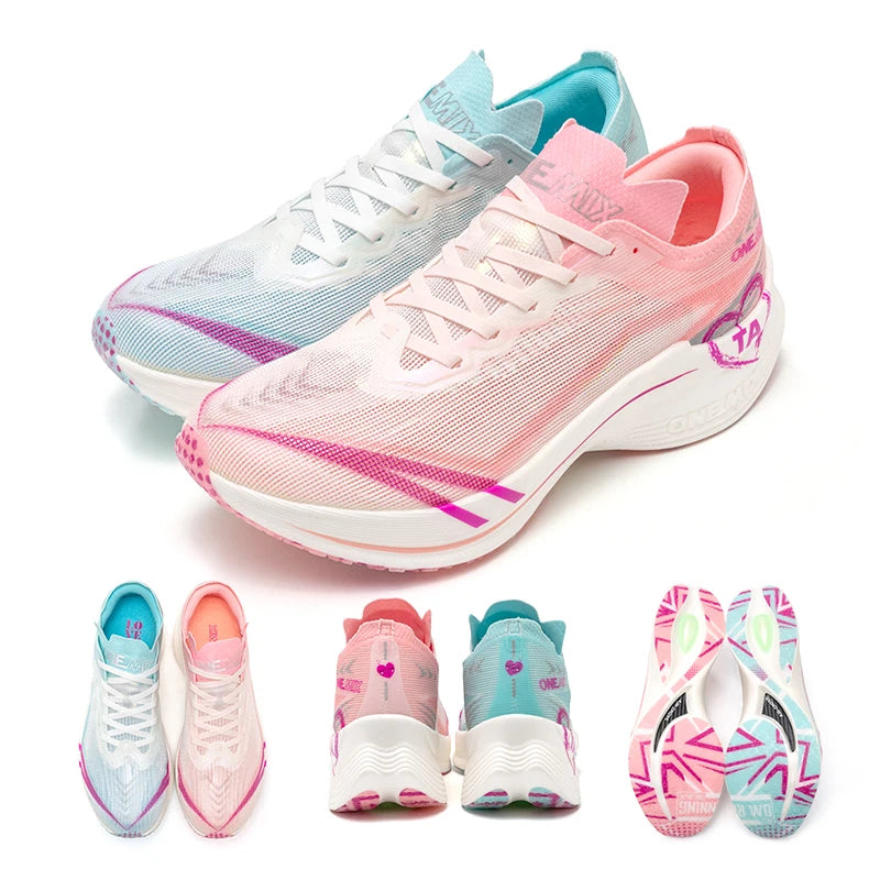 ONEMIX-zapatillas para correr para maratón, placa de carbono, prueba profesional, soporte estable para zapatillas de deporte ultraligeras que absorben los golpes, novedad de 2025