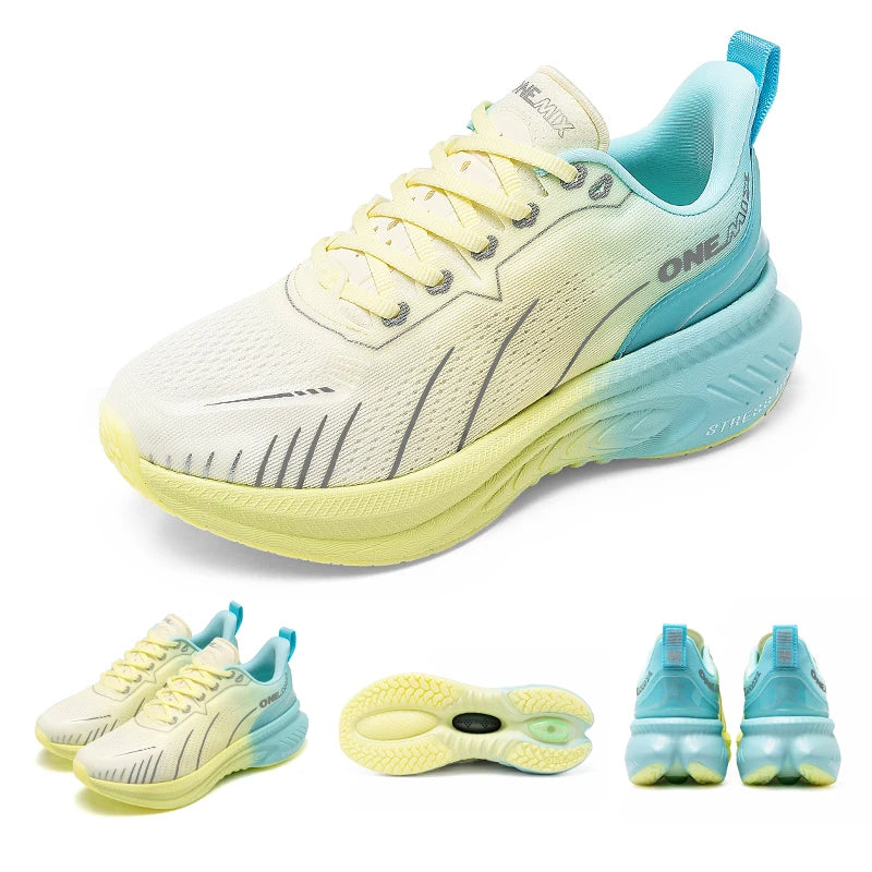 ONEMIX, zapatillas blancas para correr en carretera para hombre, zapatillas deportivas con cojín de aire para exteriores, zapatillas deportivas para hombre, zapatos para correr de verano, calzado para mujer