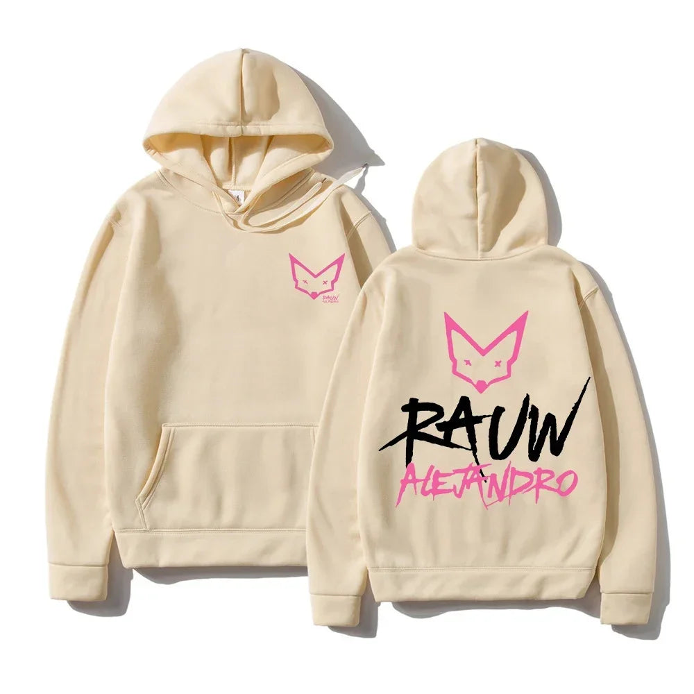Men_Women Ropa Rapero Rauw Alejandro Saturno Sudaderas con capucha Manga larga Casual Polar Sudadera con capucha Sudadera Ropa Hombre Unisex