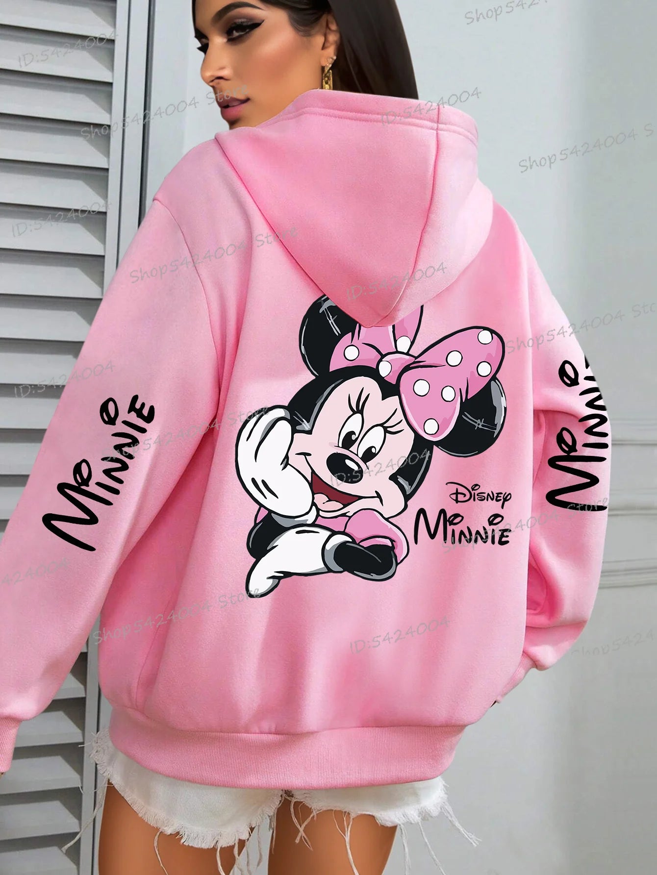 Sudaderas con capucha divertidas con estampado de Minnie Mouse para mujer, ropa de calle con gráfico juguetón, personaje de dibujos animados, regalos para amantes de Minnie, Sudadera con capucha para chicas adolescentes