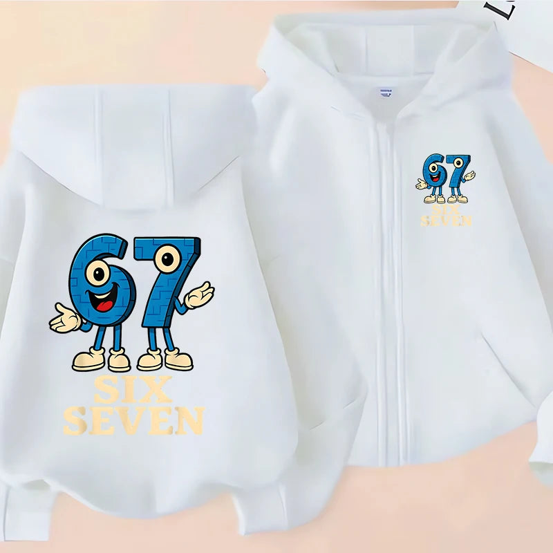 Sudadera Capucha Cremallera Niños - Diseño 67 Divertido