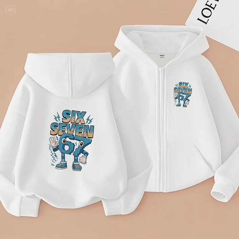 Camisa infantil con cremallera de diseño moderno y creativo para deportes de interior y exterior.