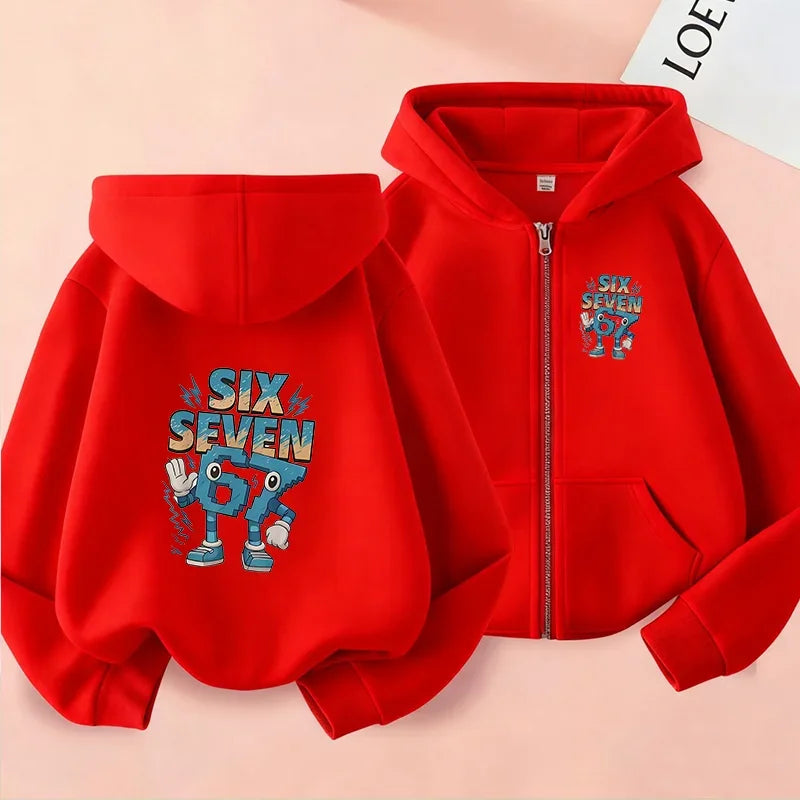 Camisa infantil con cremallera de diseño moderno y creativo para deportes de interior y exterior.