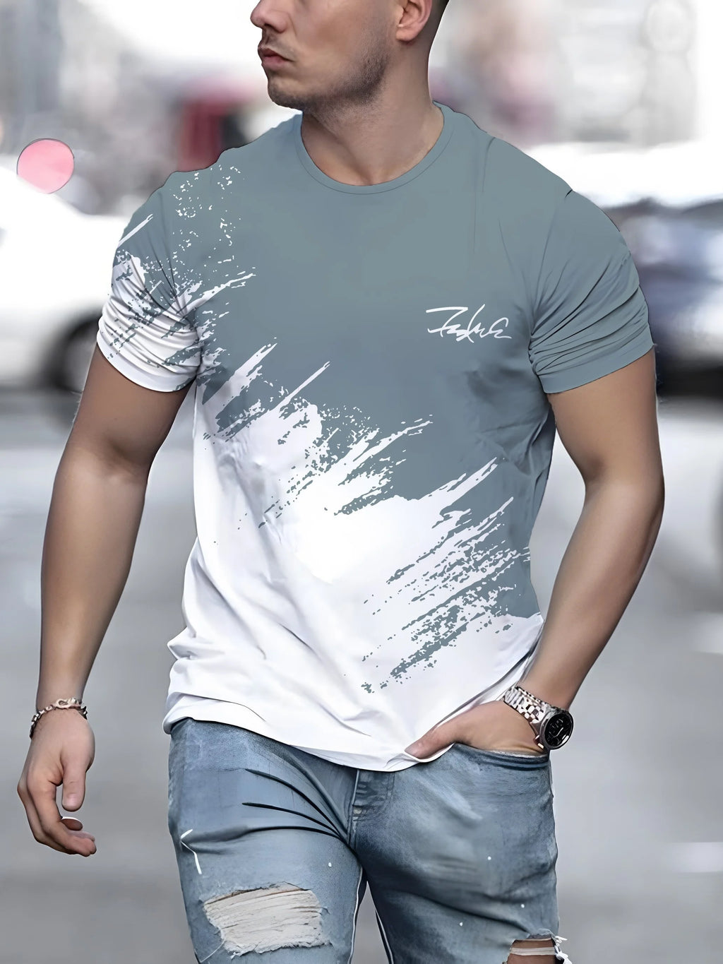 Camiseta de manga corta con cuello redondo para hombre, Jersey informal para exteriores, ropa de calle, camiseta deportiva, camisetas, ropa de gran tamaño
