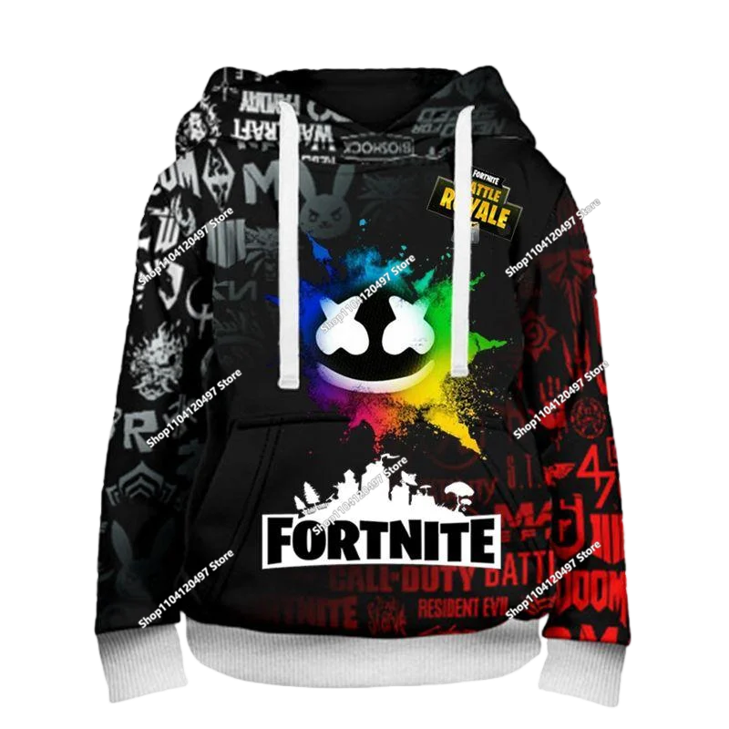 Sudaderas con capucha para niños Anime Harajuku Fortnite Cosplay Sudadera con capucha sudaderas con capucha primavera otoño ropa para niños Tops