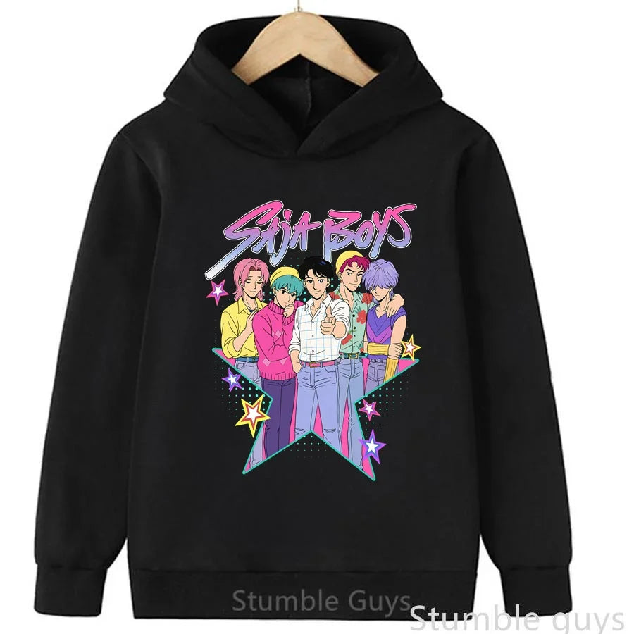 Conjunto de sudadera con capucha Kpop Demon Hunters de 3 a 14 años, ropa deportiva para niños y niñas, ropa diaria de otoño para niños