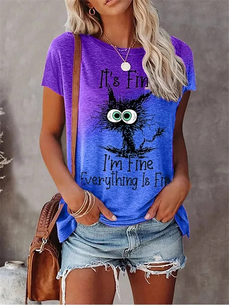 Camiseta con estampado de corazón para mujer, ropa de gran tamaño, camisetas, blusa de cuello redondo, diseño Original, nuevo estilo 2024