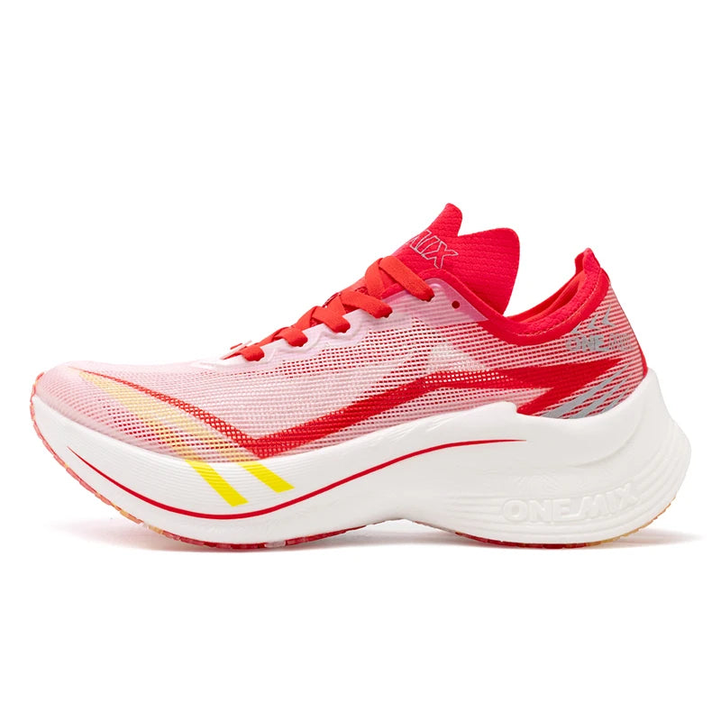 ONEMIX-zapatillas para correr para maratón, placa de carbono, prueba profesional, soporte estable para zapatillas de deporte ultraligeras que absorben los golpes, novedad de 2025
