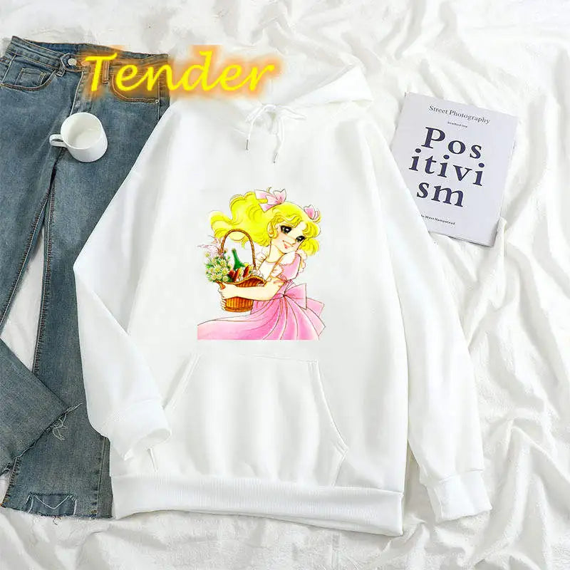 Ropa Vintage con capucha para mujer, sudaderas con capucha de moda Harajuku, sudadera con dibujos de dulces de los años 90, jerséis con capucha para mujer 2022