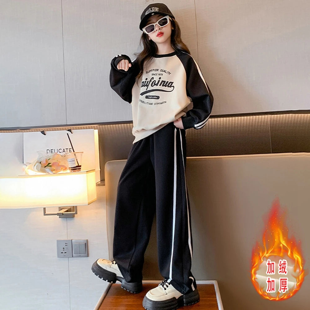 Chándal Lana Niñas 5-14 Años - Sudadera + Pantalones Invierno