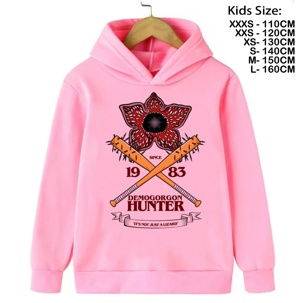 Eddie Munson Demogorgon Hawkins Cannibal Flower Sudadera con capucha Niños Dibujos animados Niños Niñas Niños Sudaderas