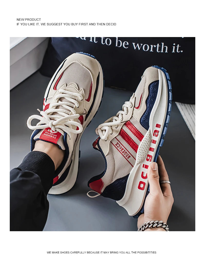 Trendy Brand Men's New Comfortable and Versatile Casual Shoes with Soft Soles Anti Slip and Wear-resistant Shoes Zapatos Hombre