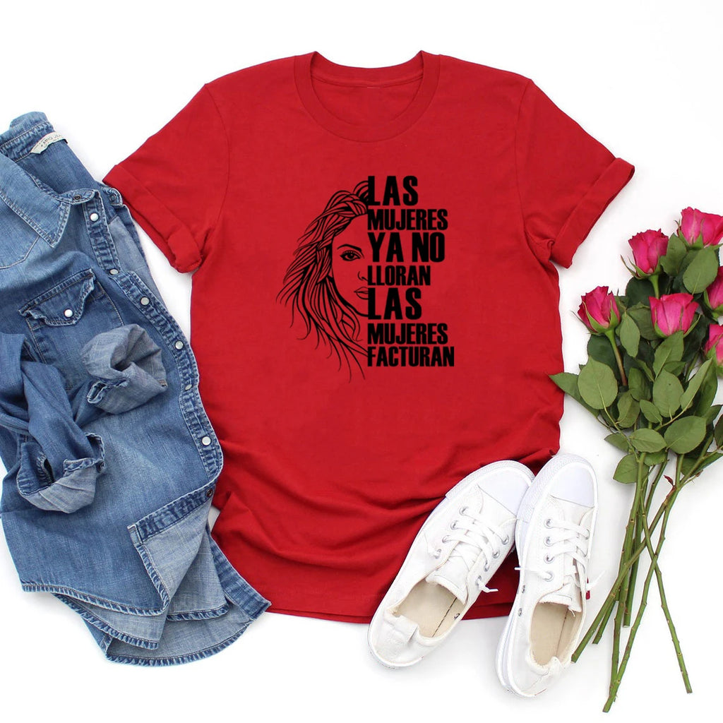 Shakira Las Mujeres Ya No Lloran camiseta mujer Don't Cry camiseta citas camisa Mujer camisetas Las Mujeres Facturan camisetas Top