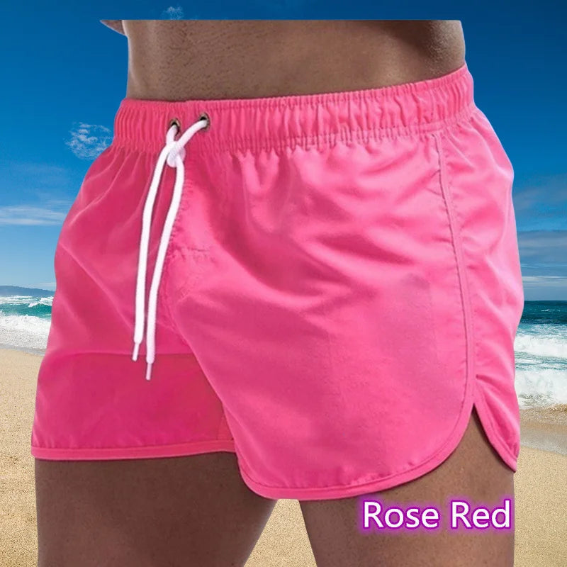 Traje de Baño para Hombre, Verano 2026, Shorts de Playa, Marca de Moda, Sexy, Cintura Baja, Transpirable, para Surf