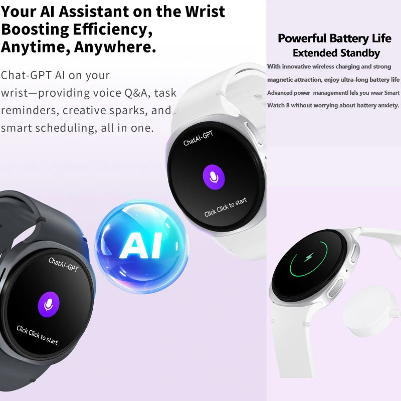 2025 nuevos relojes 8 Mini GPS Track reloj inteligente para hombres mujeres salud deporte AMOLED ritmo cardíaco Bluetooth llamada impermeable Smartwatch