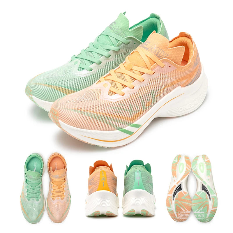 ONEMIX-zapatillas para correr para maratón, placa de carbono, prueba profesional, soporte estable para zapatillas de deporte ultraligeras que absorben los golpes, novedad de 2025
