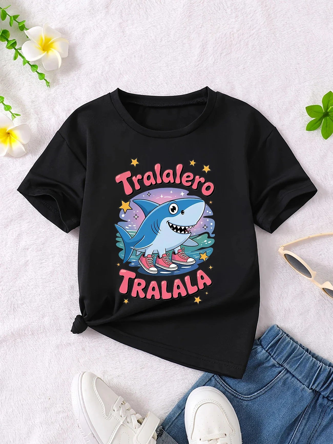 Y2k-Camiseta italiana con animales de Brainrot para niños y niñas, camisetas de manga corta de Tung Tung Sahur, camiseta bonita con meme divertido, ropa de verano