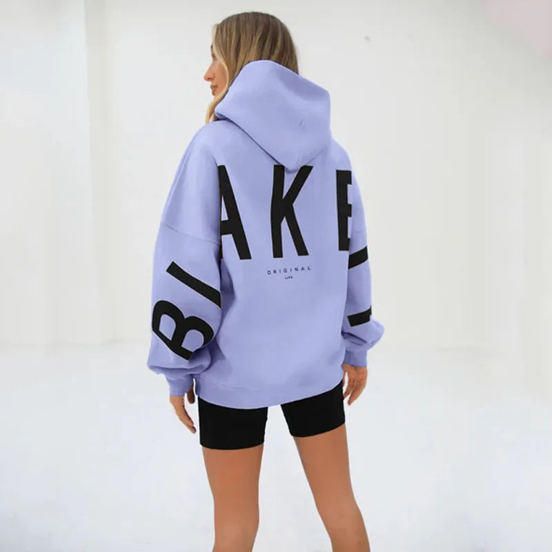 Y2K nuevo en sudaderas con capucha y sudaderas moda de invierno impreso grueso versátil manga larga sudaderas con capucha holgadas ropa de mujer