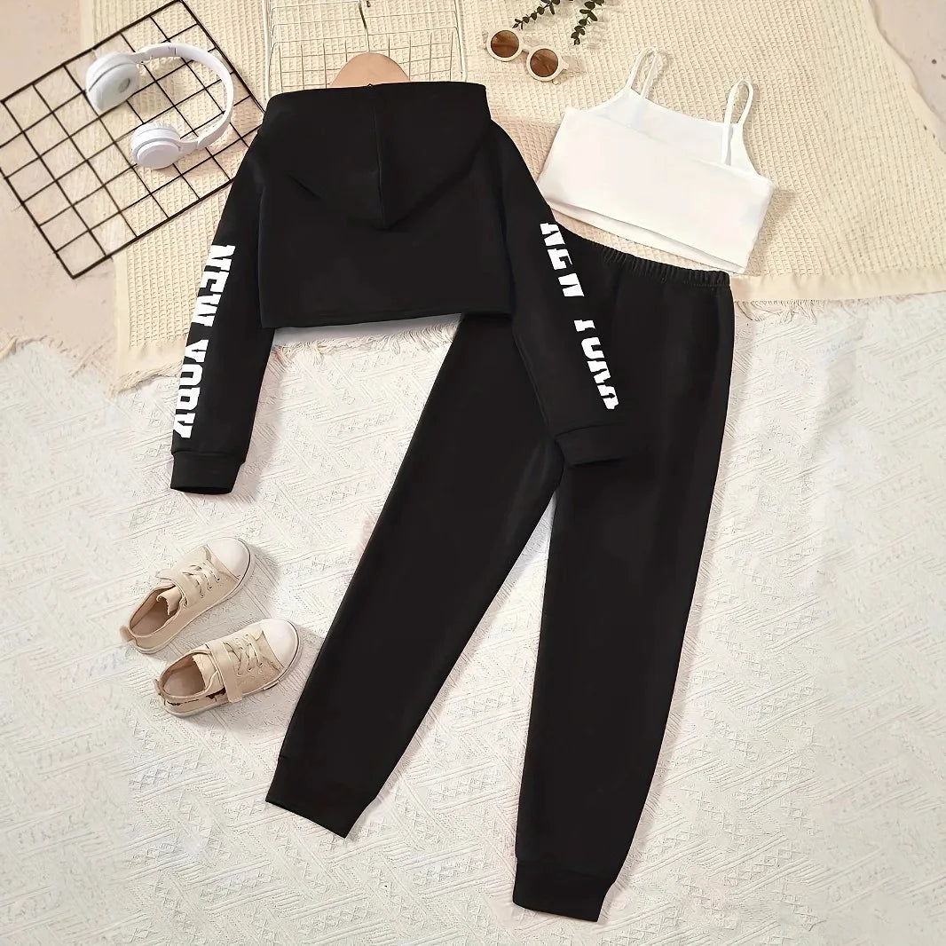 Conjunto Primavera Niñas 4-12 Años - Sudadera + Leggings NY