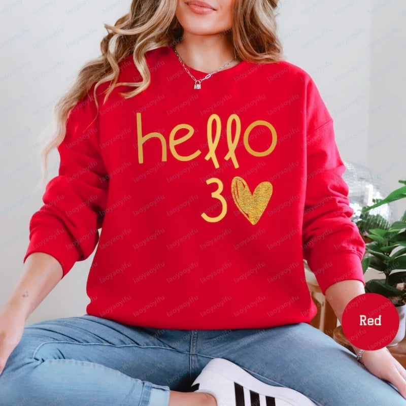 Sudadera con Capucha Térmica para Mujer, con la Frase 'Hola Otoño e Invierno', Regalo para su 30.º Cumpleaños, 'Hola 30', sin Purpurina Real, Sudadera para Adultos