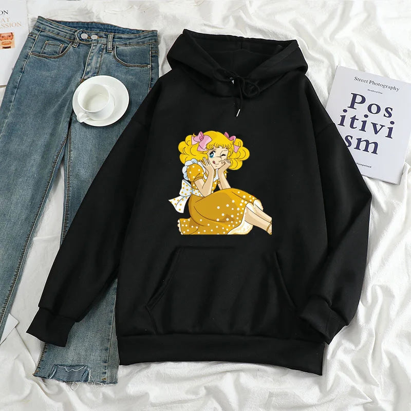Ropa Vintage con capucha para mujer, sudaderas con capucha de moda Harajuku, sudadera con dibujos de dulces de los años 90, jerséis con capucha para mujer 2022