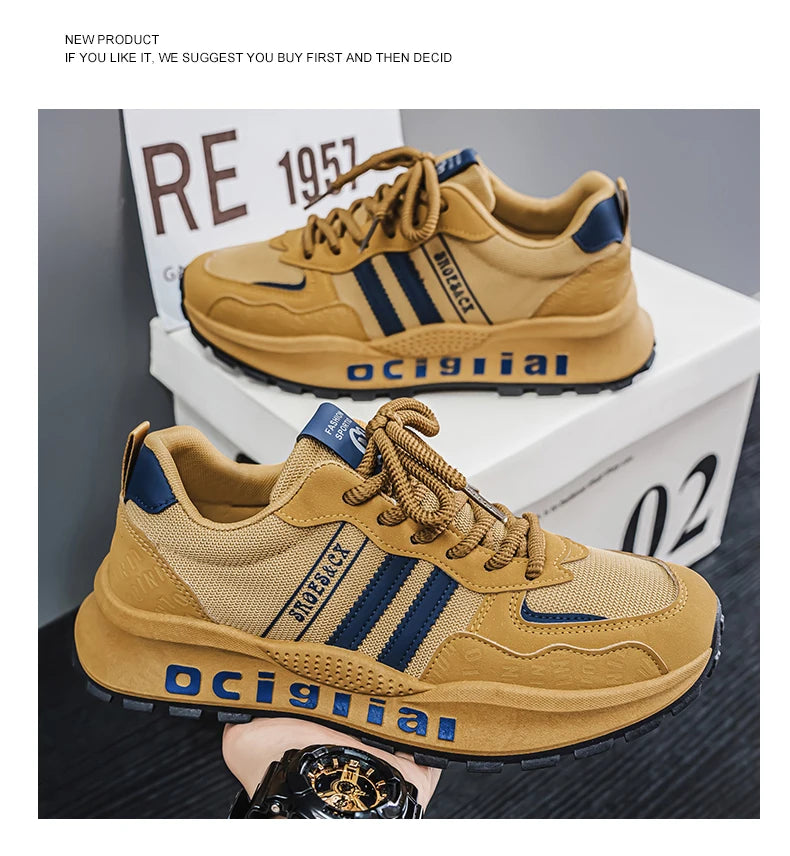 Trendy Brand Men's New Comfortable and Versatile Casual Shoes with Soft Soles Anti Slip and Wear-resistant Shoes Zapatos Hombre