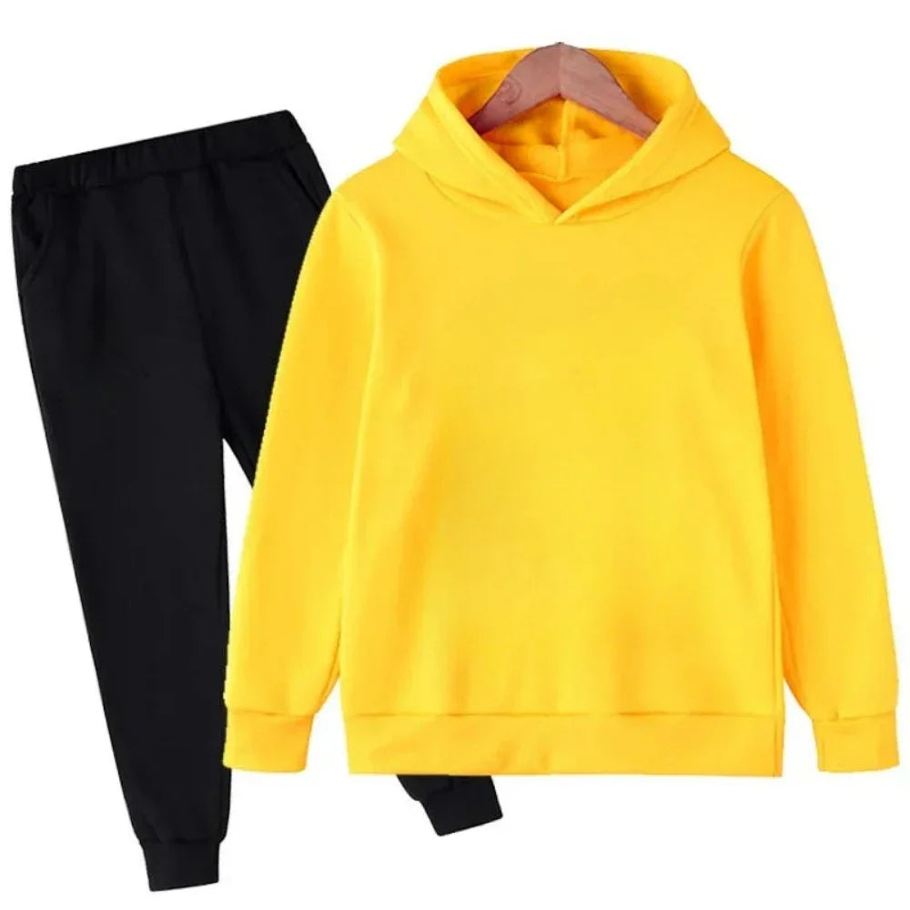 Conjunto deportivo para niños de primavera y otoño, traje con capucha y pantalones con estampado de Messi, conjunto de 2 uds., ropa para niños y niñas, chándal informal de moda