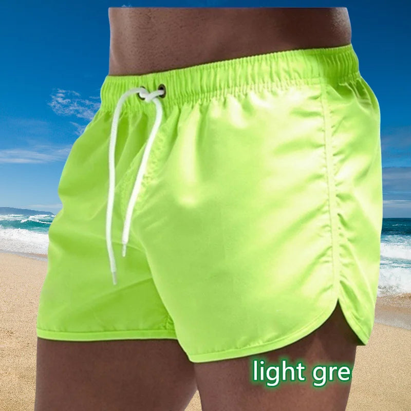 Traje de Baño para Hombre, Verano 2026, Shorts de Playa, Marca de Moda, Sexy, Cintura Baja, Transpirable, para Surf