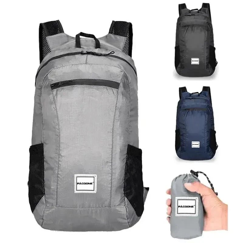 Bolsa de senderismo al aire libre, mochila portátil ligera de 20L, plegable, impermeable, ultraligera, para mujeres, hombres, viajar, senderismo
